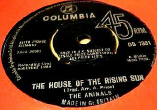 Animals 'House of the Rising Sun' Vinyl Schallplatte Single Musikbox Jukebox