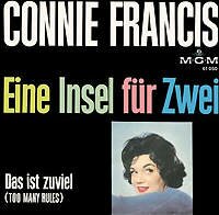 Connie Francis Schallplatte Eine Insel fr Zwei Deutsche Schlager Schallplatte Vinyl Single mit Original Bildhlle. Auch fr Jukebox und Musikbox geeignet. Schlager Hit. Schlagerplatte. Vinyl record 45 rpm with original picture sleeve. Disque 45 tours avec pochette originale. Disco 45 giri con copertina.