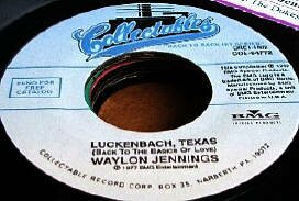 Waylon Jennings vinyl single record 45 rpm 'Luckenbach Texas' Vinyl Single Schallplatte Hitparade Jukebox Musikbox