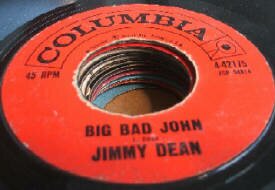 Jimmy Dean 'Big Bad John' Vinyl Single Schallpaltte Country Musik Hitparade Jukebox Musibox 