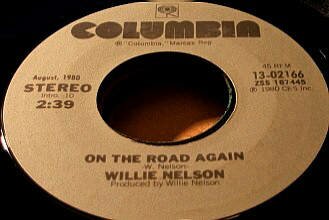 Willie Nelson Vinyl Single Record Schallplatte 'On the road again' auch fr Jukebox und musikbox geeignet