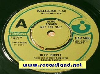 World's rarest Deep Purple vinyl record single. Die rarste Deep Purple Schallplatten-Single der Welt