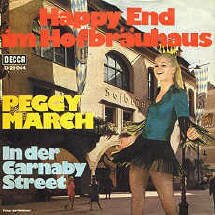 Peggy March Happy End im Hofbruhaus Deutsche Schlager Schallplatte Vinyl Single mit Original Bildhlle. Auch fr Jukebox und Musikbox geeignet.