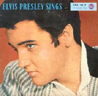 Elvis Presley records. 45 rpm Elvis Presley EP extended play vinyl record.