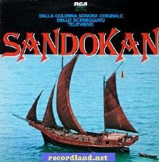 Sandokan. Original Soundtrack Vinyl LP. Disque 33 Tours originale. Dalla colonna Sonora Originale Dello Sceneggiato Televisivo. Original Soundtrack der TV-Serie auf Vinyl Langspielplatte. 