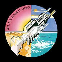 wish you were here' logo from the pink floyd vinyl record album - 'wish you were here' logo vom schwarzen originalcover der lp 'wish you were here'