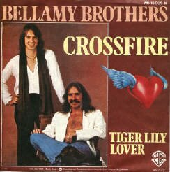 Bellamy Brothers 'Crossfire' Original Vinyl Single Record 45rpm. Jukebox Single. Musikbox Vinyl Schallplatten Single Bildhlle