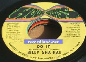 Billy Sha Rae original vinyl single 'Do it' on Hour Glass records