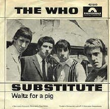 the who vinyl 45rpm single record substitute rare original polydor international geman vinyl single with picture sleeve. rare deutsche polydor international pressung von the who substitute vinyl singel.